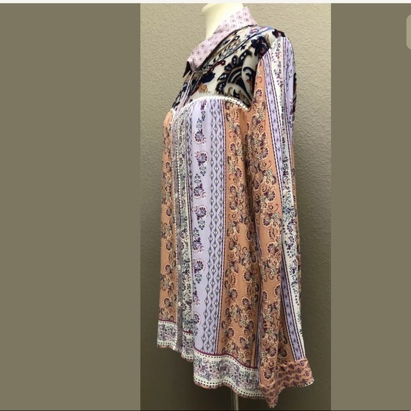 ODDY Tops Oddy Plus Floral Striped Button Down Shirt Poshmark